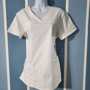 Cherokee Women's White V-Neck Scrub Top